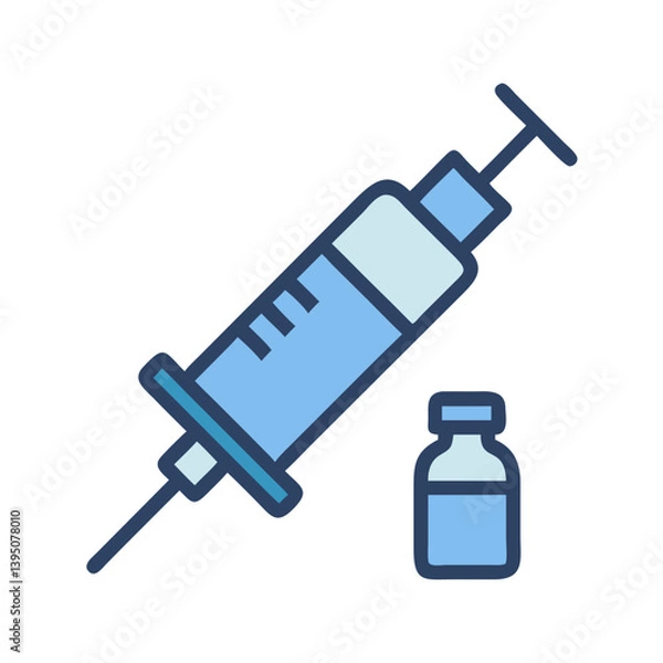 Fototapeta Vector Injection Icon for Medical Design