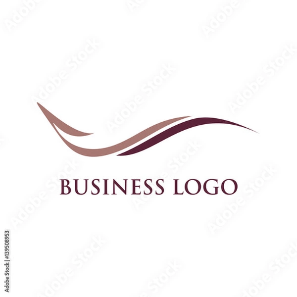Obraz line wave business logo