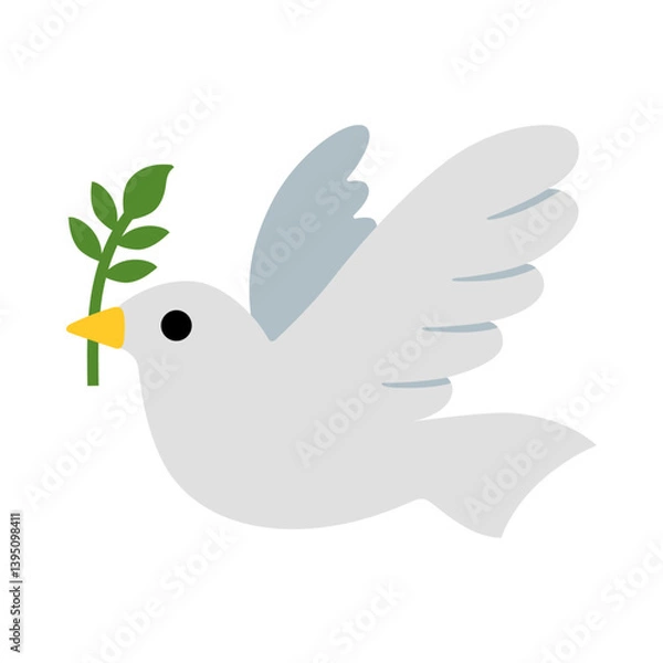 Obraz Dove isolated on white background