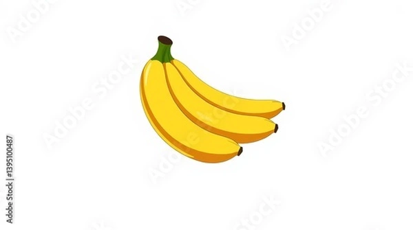 Obraz Single Ripe Banana on White Background