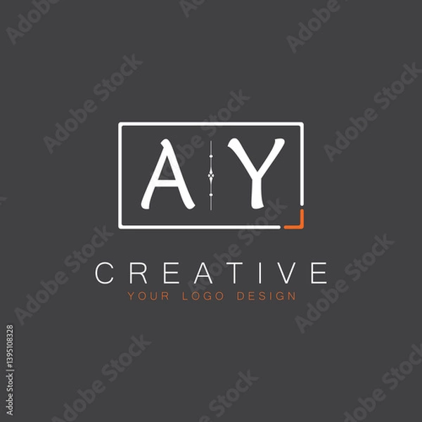 Fototapeta initial monogram logo for Creative with square style design.