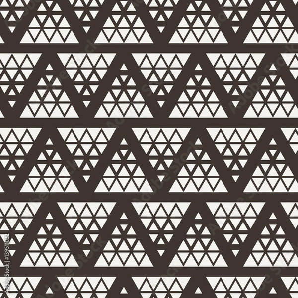 Fototapeta Seamless triangle halftone gradient pattern.
