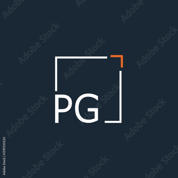 Fototapeta initial monogram logo for Creative with square style design.