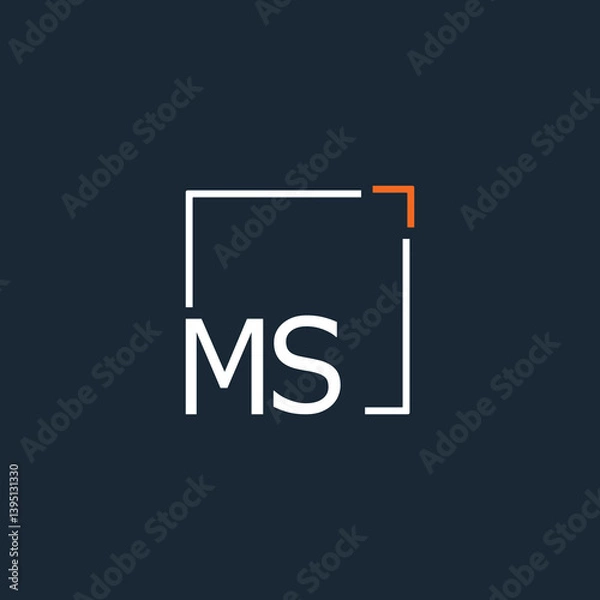 Fototapeta initial monogram logo for Creative with square style design.