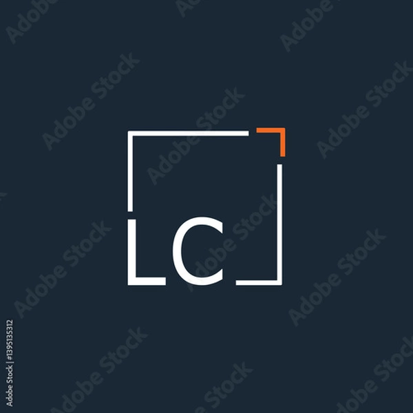 Fototapeta initial monogram logo for Creative with square style design.