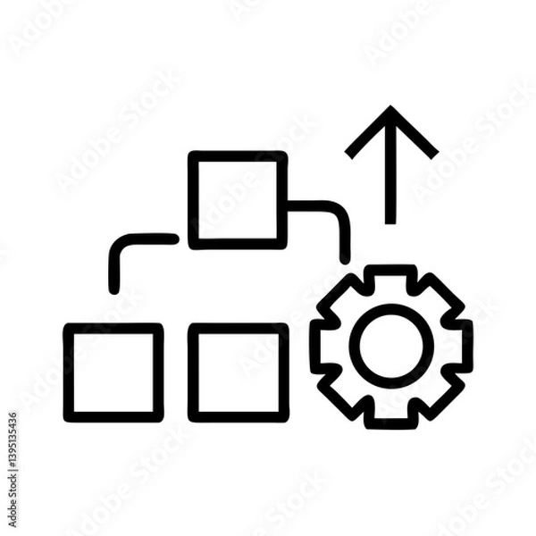 Fototapeta Blocks, Management, and Analytics Icon