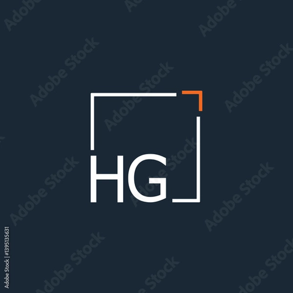 Fototapeta initial monogram logo for Creative with square style design.