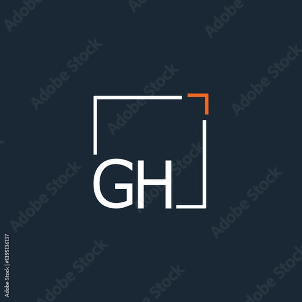 Fototapeta initial monogram logo for Creative with square style design.