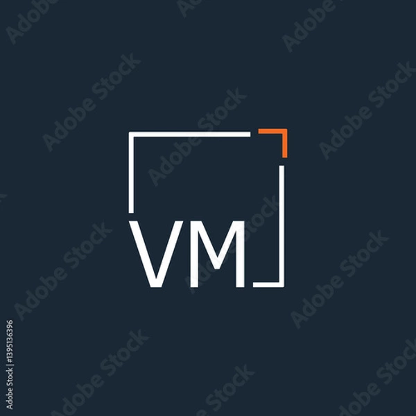 Obraz initial monogram logo for Creative with square style design.