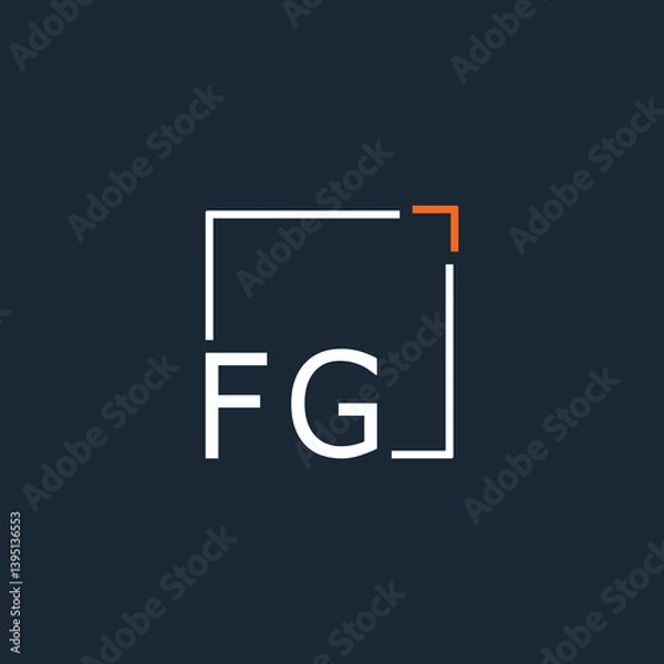 Fototapeta initial monogram logo for Creative with square style design.
