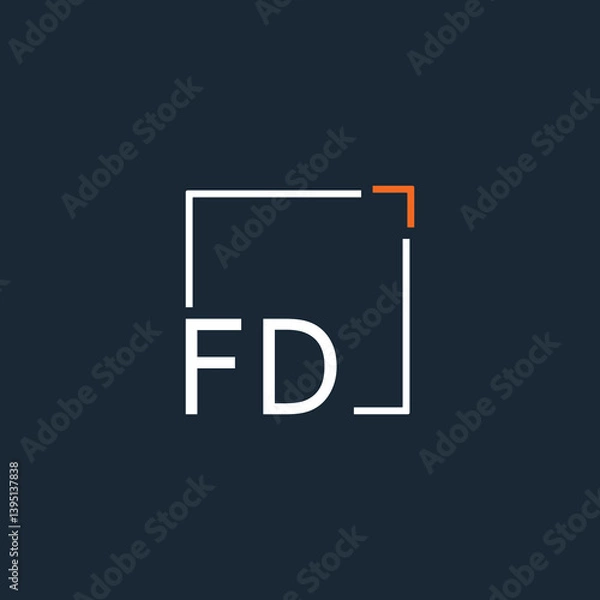 Fototapeta initial monogram logo for Creative with square style design.
