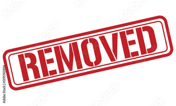Obraz REMOVED red stamp text vector, rubber stamp