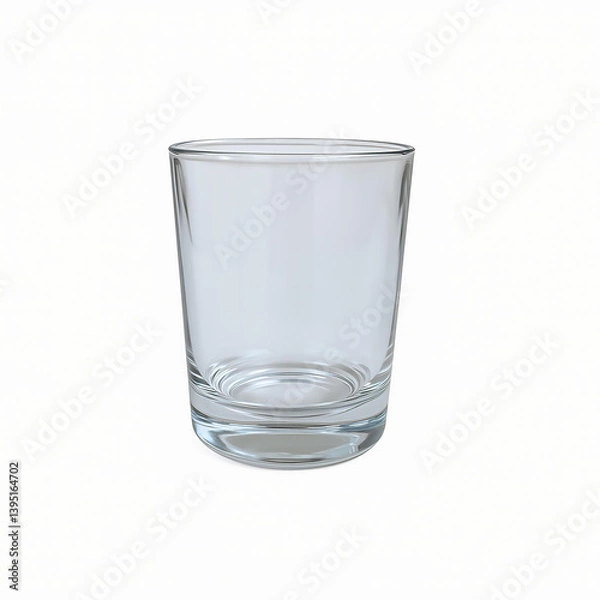 Obraz "Close-up of a clear glass of water on a white background."