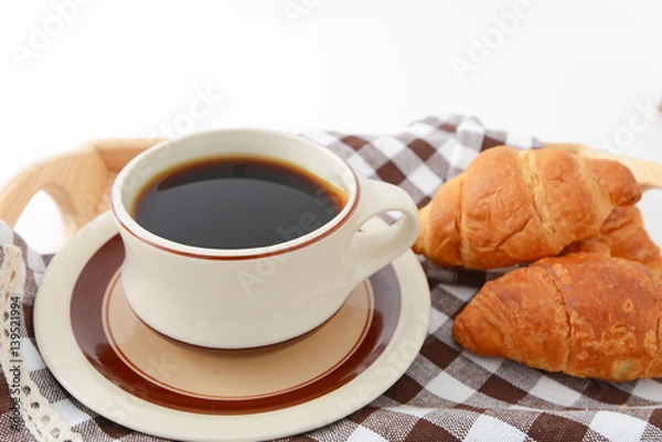 Fototapeta おいしそうなパンとコーヒー
