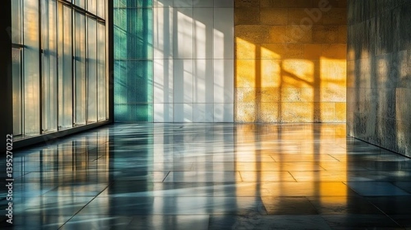 Obraz Morning Light Through Glass, Soft Reflections, Minimal Serenity