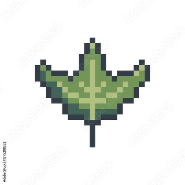 Obraz plant leaf pixel art for your needs
