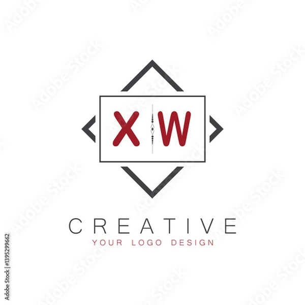 Fototapeta initial monogram logo for Creative with square style design.