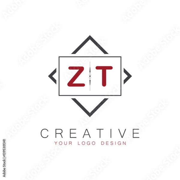 Fototapeta initial monogram logo for Creative with square style design.