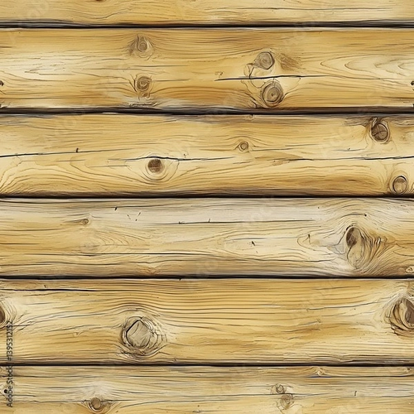 Fototapeta High-resolution seamless texture of light brown wooden planks ideal for background design projects offe a rustic and natural aesthetic perfect for various applications needing