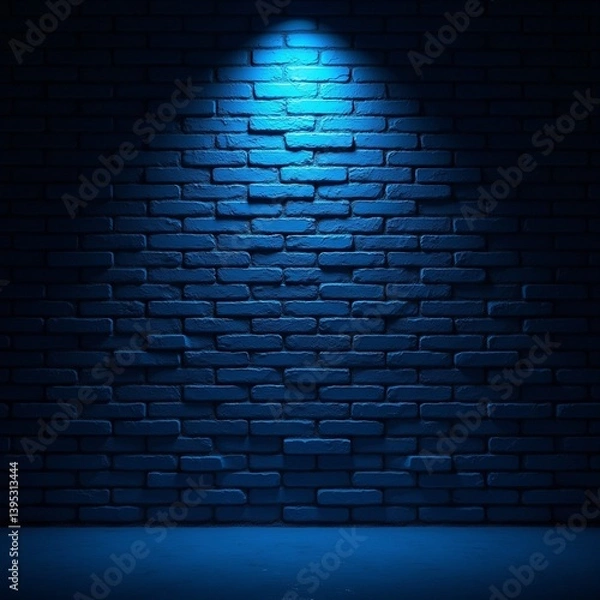 Fototapeta blue brick wall