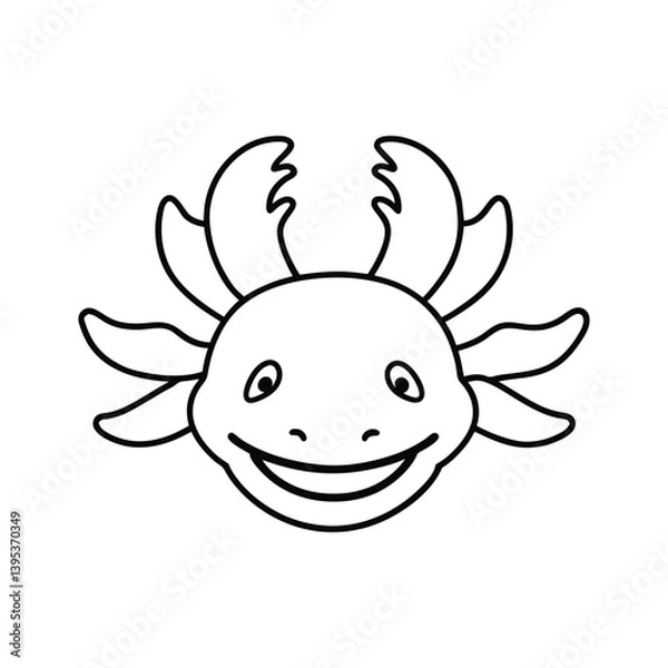 Obraz funny fish cartoon character