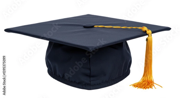 Fototapeta Isolated Blue Graduation Cap