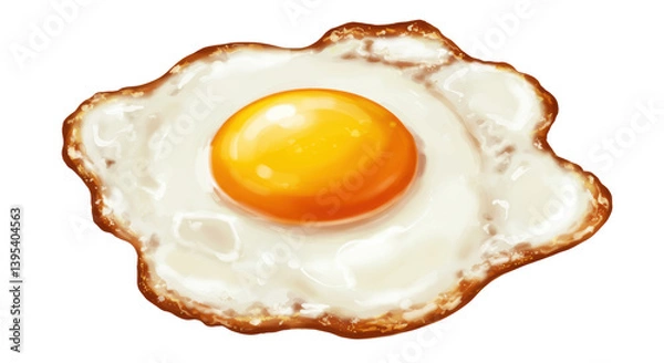 Fototapeta Isolated Fried Egg