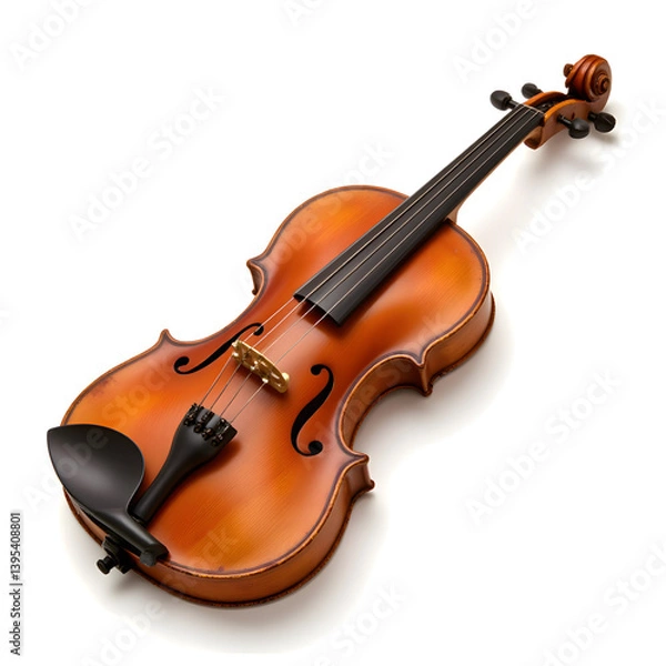 Fototapeta Classic Wooden Violin in Studio Light