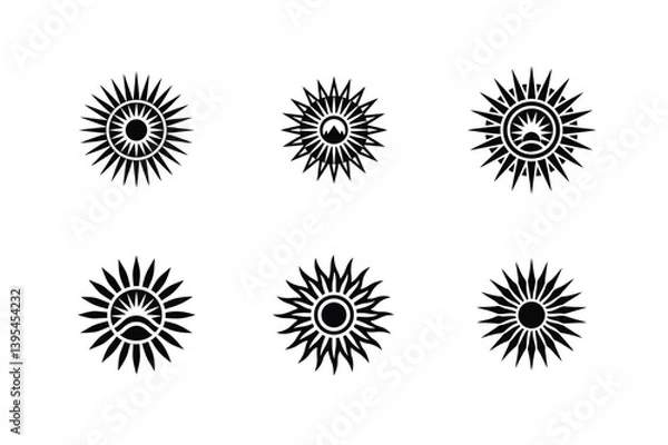 Fototapeta Sun Logo Icon Vector Design for Creative Projects