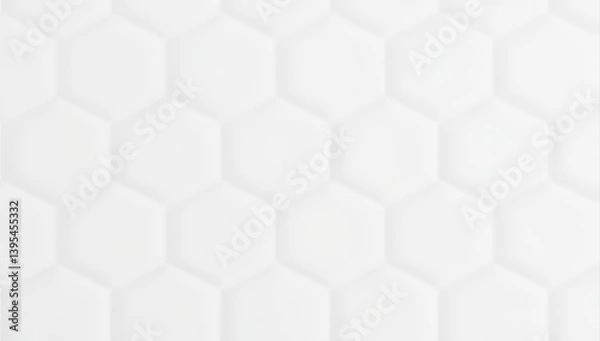Fototapeta Abstract White Hexagon Pattern Background