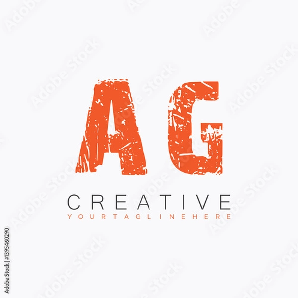 Fototapeta initial monogram logo with letter creative design.

