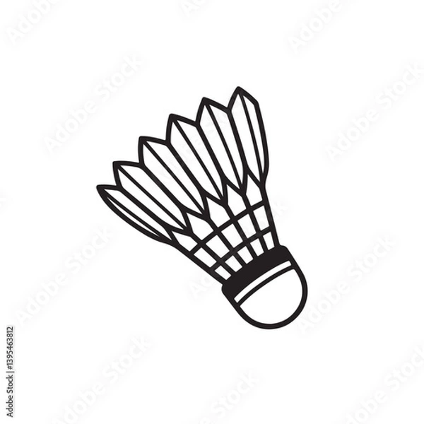Obraz badminton shuttlecock isolated