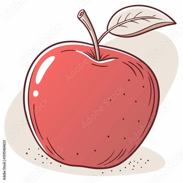 Fototapeta red apple on white background