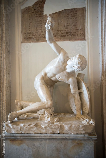 Fototapeta Torso of Discobolus restored as Wounded Warrior, Rome, Italy 