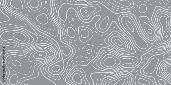 Fototapeta The Art of Topography Redefined: Elegant Wavy Line Work Interwoven Across a Rich Black Background to Represent Space, Depth, and Modern Luxury in an Abstract Form"

