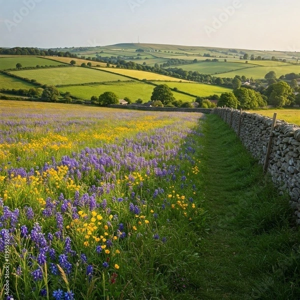 Obraz landscape with fields.