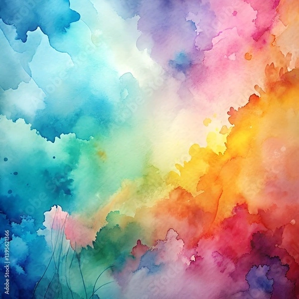 Fototapeta Abstract watercolor colorful background