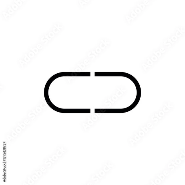 Fototapeta Unlink Sharp Icon, Modern Unlink Icon Design, Sharp Unlink Symbol, Broken Link Icon, Disconnect Icon with Sharp Edges, Unlinking Symbol, Digital Unlink Icon