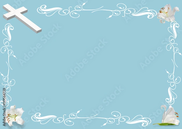 Obraz easter  lily and cross