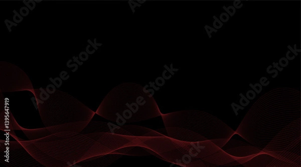 Fototapeta Illustrative Vector Art: Flowing Smoke Stream with Energy Waves and Smooth Color Gradients
