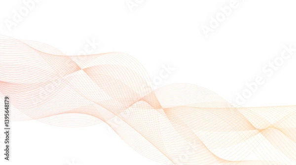 Fototapeta Energy Wave Vector Illustration: Smooth Smoke Flow with Light Streaks and Patterned Background
