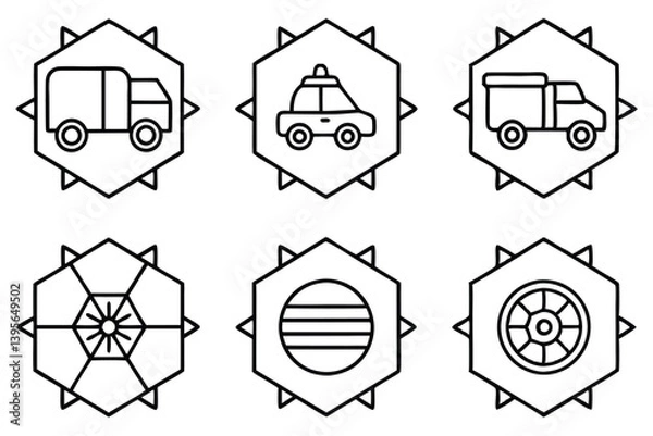 Fototapeta  loadshift gx7 line art high tech schematic