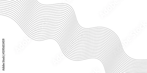 Fototapeta Abstract wave line for banner, wallpaper background with wave design.	