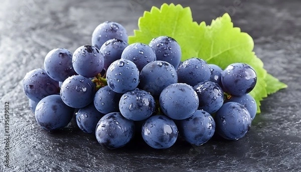 Obraz Fresh Grapes on Dark Stone