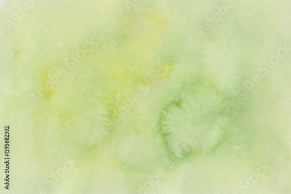 Fototapeta Abstract green-yellow watercolor texture background, green-yellow textured vector banner. watercolor splash, vector grunge for print and t-shirt design.