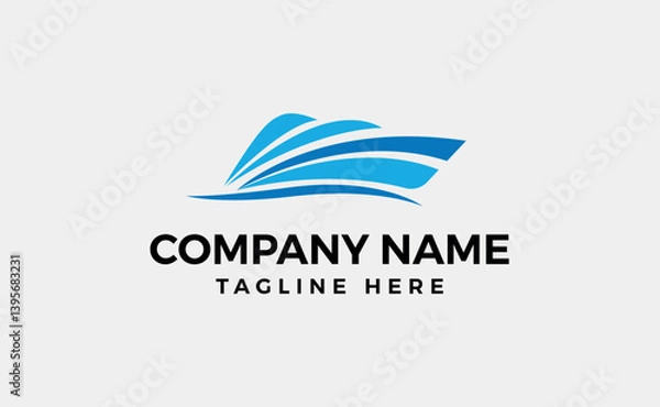 Fototapeta Boat Logo Design Template. Vector Graphic Branding Element
