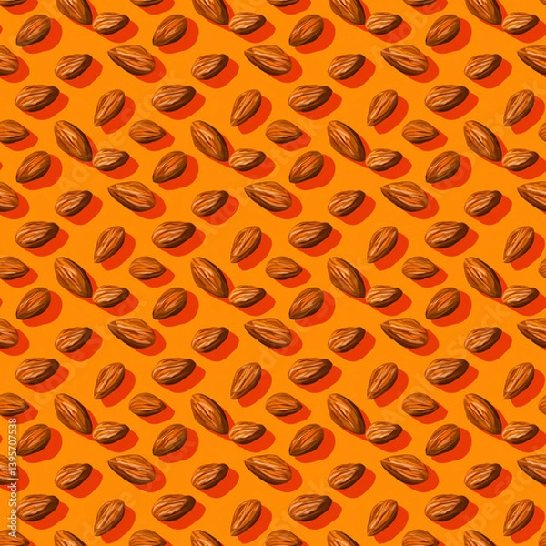 Fototapeta Seamless Pattern Of Cacao Beans
