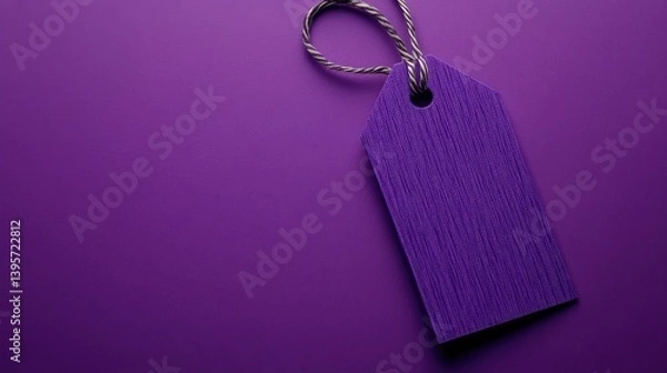 Obraz Sophisticated Purple Tag on a Solid and Refined Surface