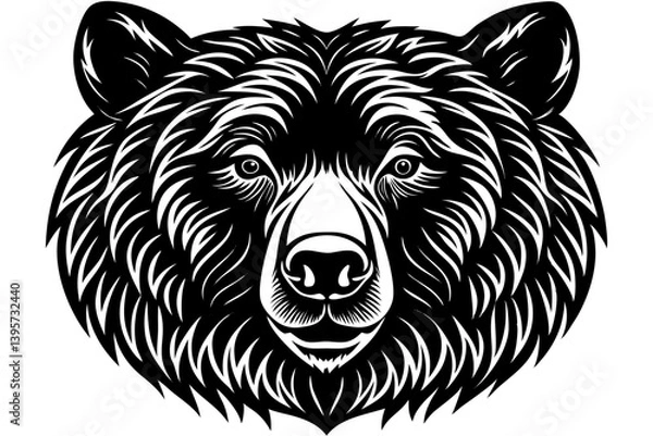 Fototapeta Adorable wild animal head illustrations in a cute and cartoon-style design. Features charming faces of lions, tigers, bears, foxes, and other wildlife animals. Perfect for children's designs,