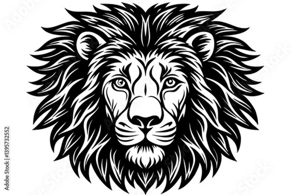 Fototapeta Adorable wild animal head illustrations in a cute and cartoon-style design. Features charming faces of lions, tigers, bears, foxes, and other wildlife animals. Perfect for children's designs,